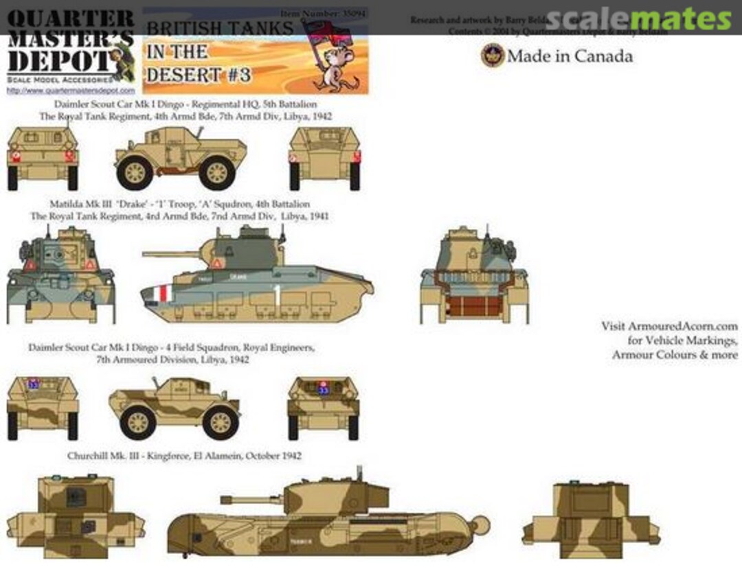 Boxart British Tanks in the Desert #3 35094 Quartermaster's Depot