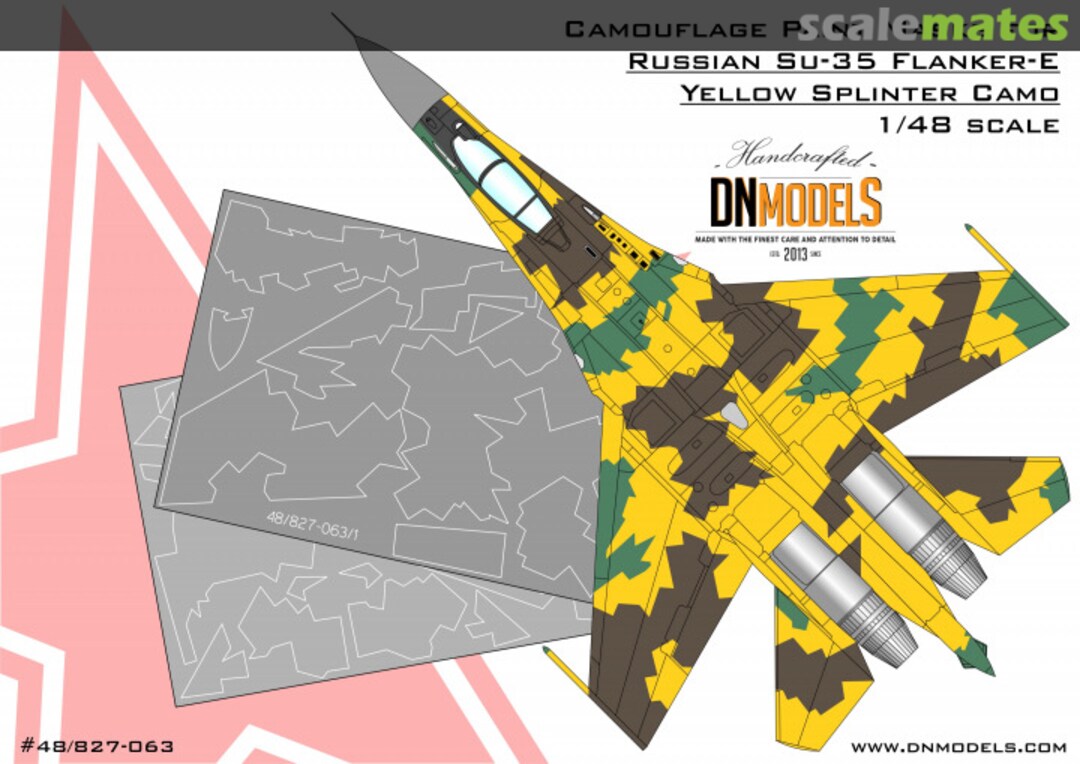 Boxart Su-35 Flanker-E - Yellow Splinter Camo 48/827-063 DN Models