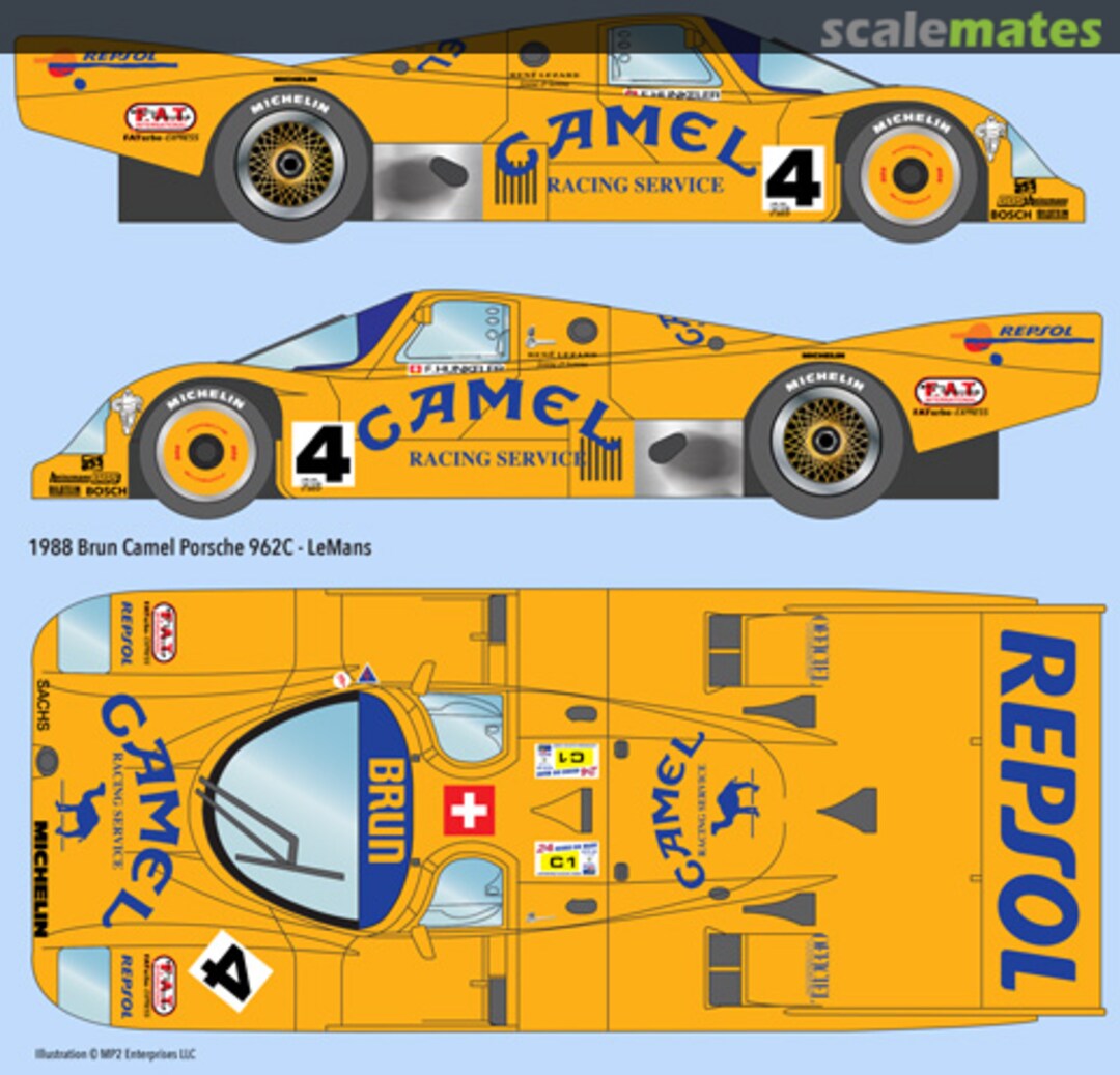 Boxart Porsche 962 C #117 "CAMEL"  Indycals