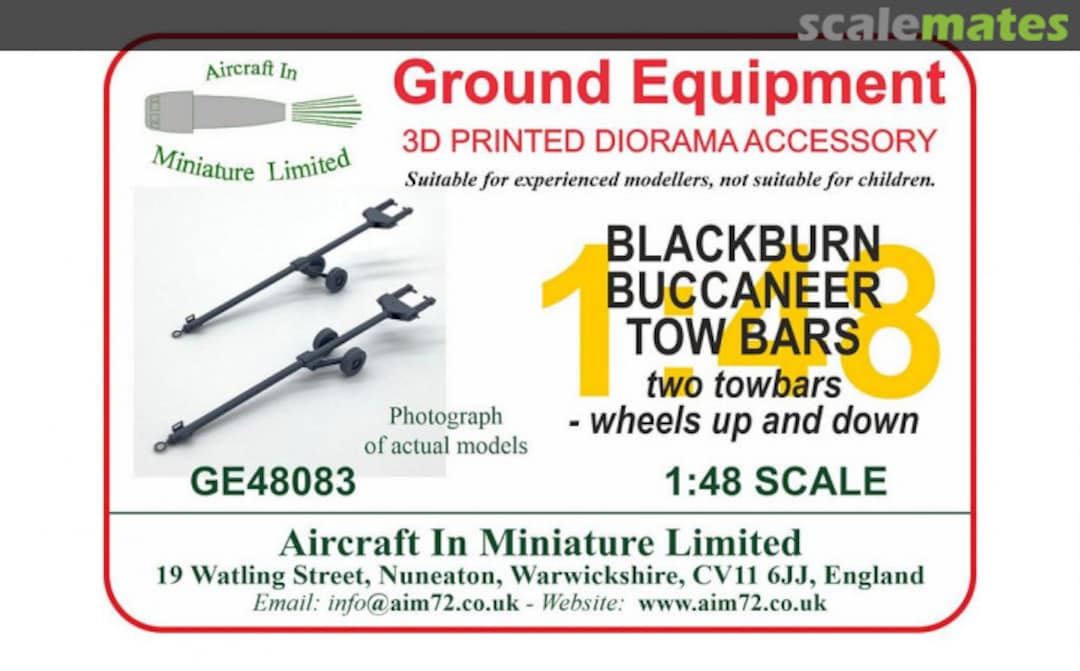 Boxart Blackburn Buccaneer Tow Bars GE48083 Aircraft In Miniature Ltd