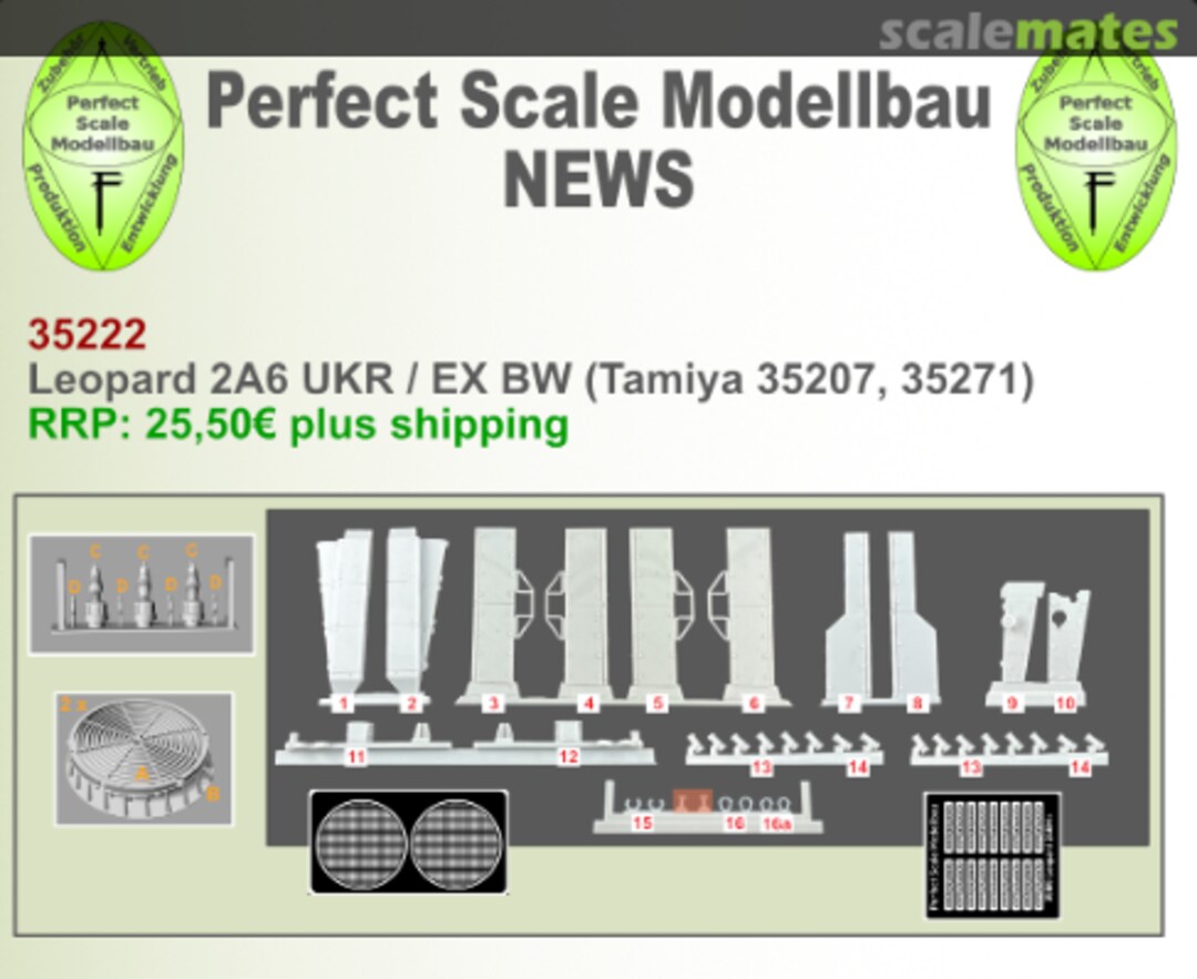 Boxart Leopard 2 A6 UKR / Ex BW conversion set 35222 Perfect Scale Modellbau