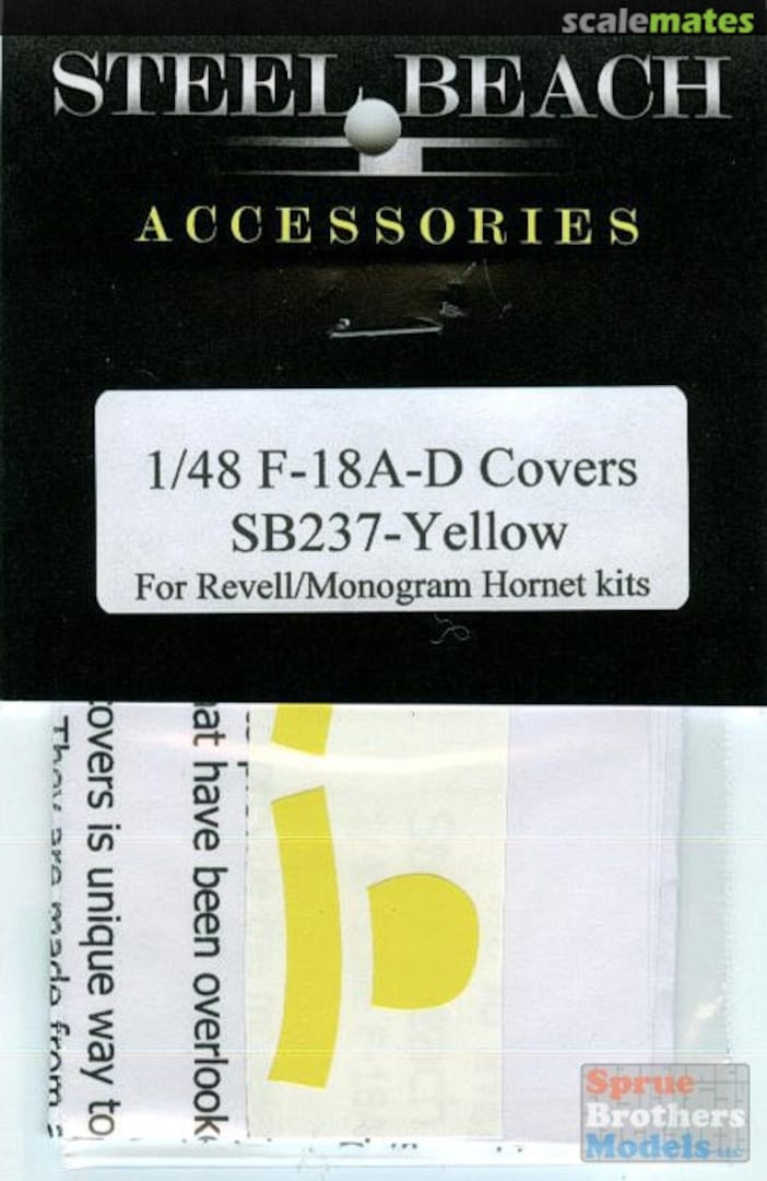 Boxart F-18A F-18B F-18C F-18D Hornet Yellow FOD Covers 49037 Steel Beach