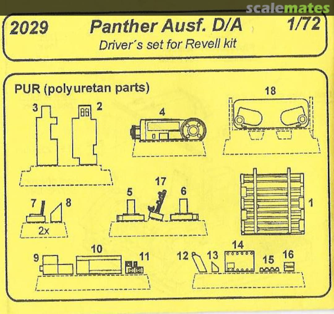 Boxart Panther Ausf.A/D driver’s set 2029 CMK