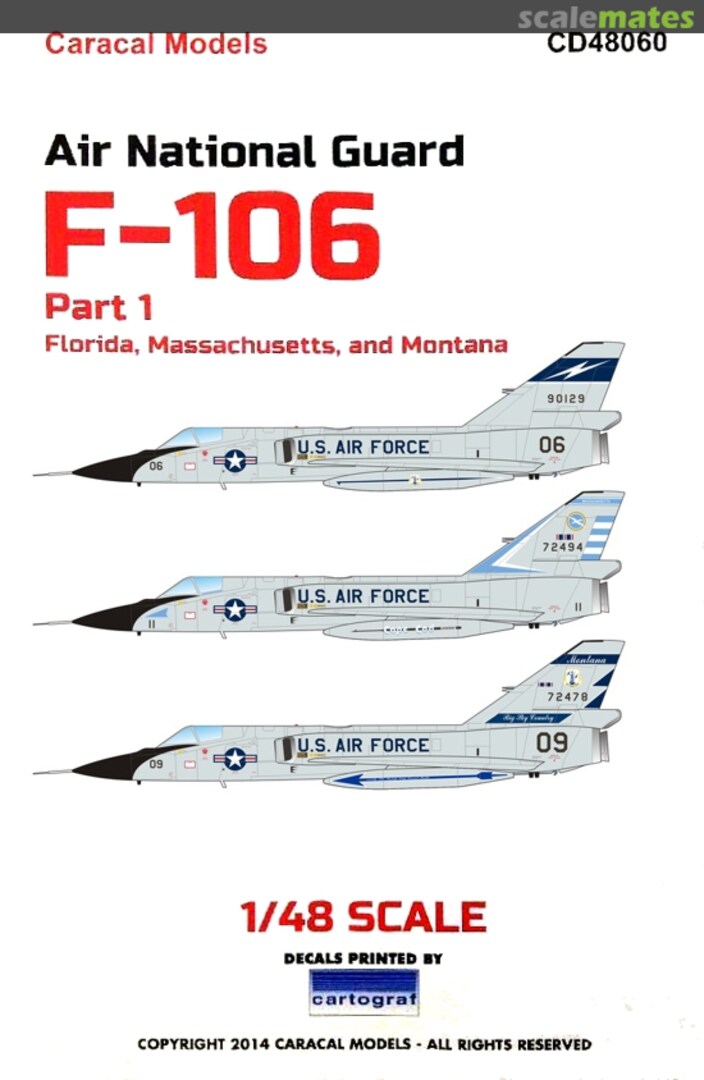 Boxart Air National Guard F-106 CD48060 Caracal Models