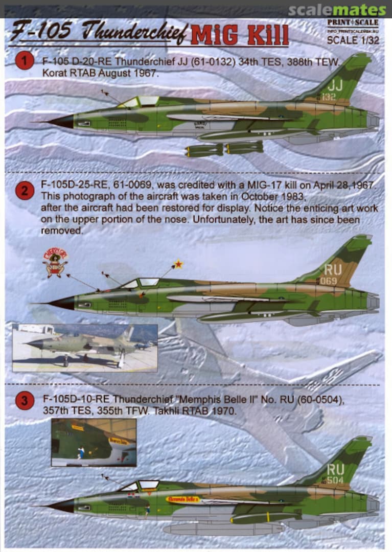 Boxart F-105 Thunderchief 32-009 Print Scale