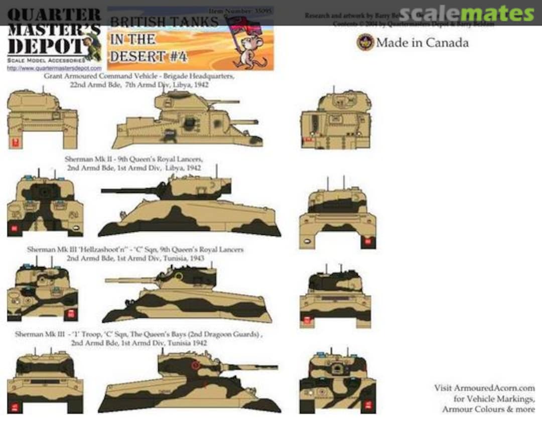 Boxart British Tanks in the Desert #4 35095 Quartermaster's Depot