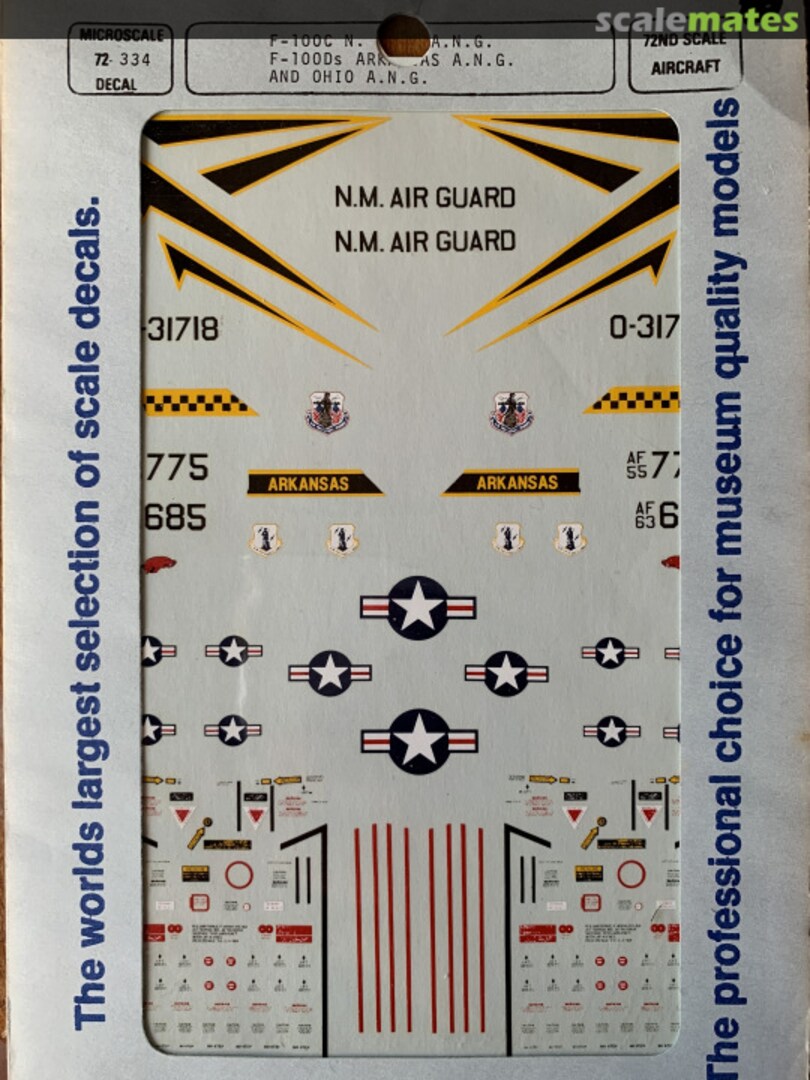 Boxart F-100C and F-100D ANG 72-334 Microscale