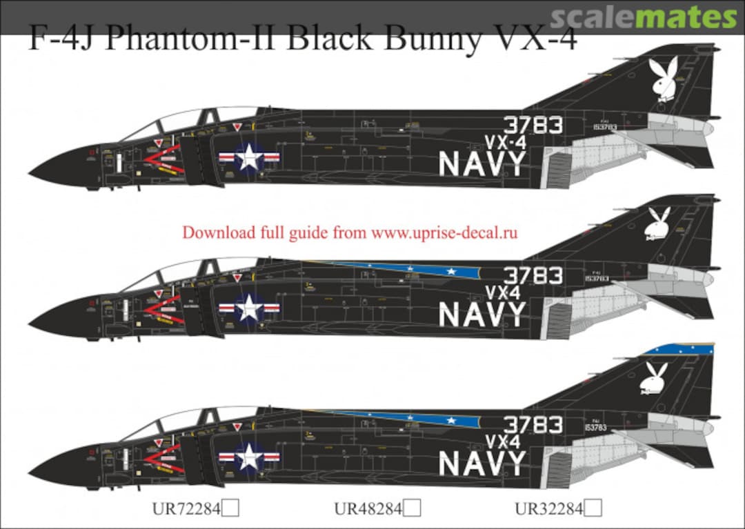 Boxart  F-4J Phantom-II VX-4 Vandy One with stencils. UR72284 UpRise Decal Serbia