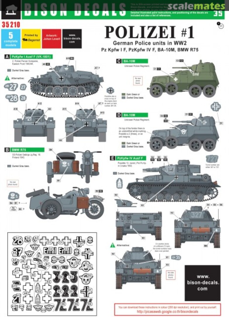 Boxart Polizei #1 35210 Bison Decals