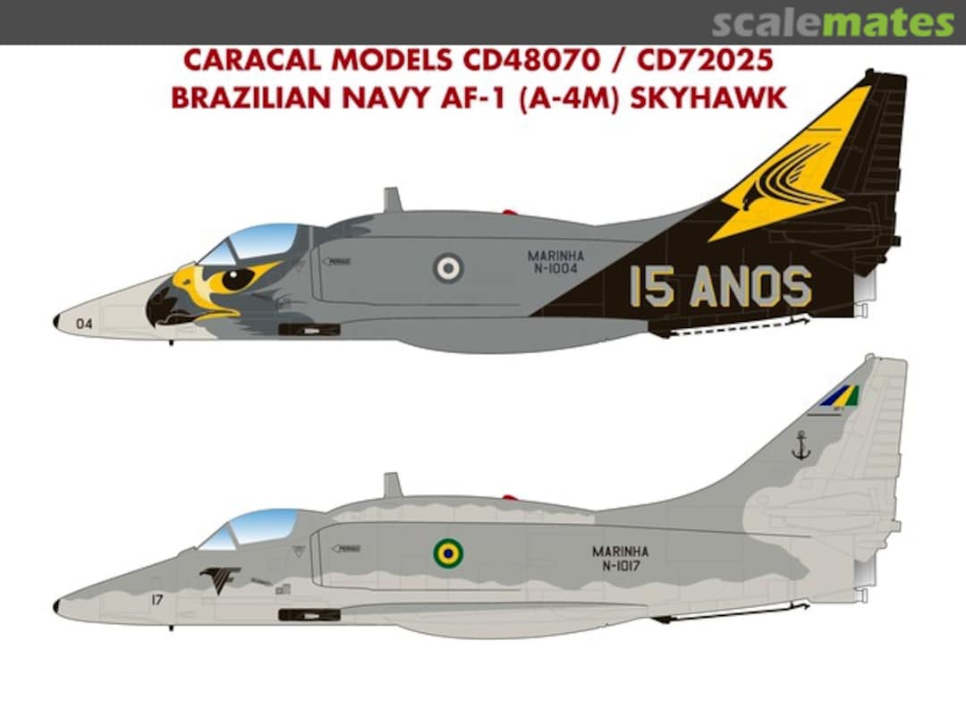 Boxart Brazilian Navy AF-1 (A-4M) Skyhawk CD48070 Caracal Models