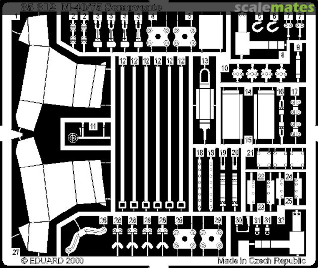 Boxart M-40/75 Semovente Photo-etch detail 35312 Eduard