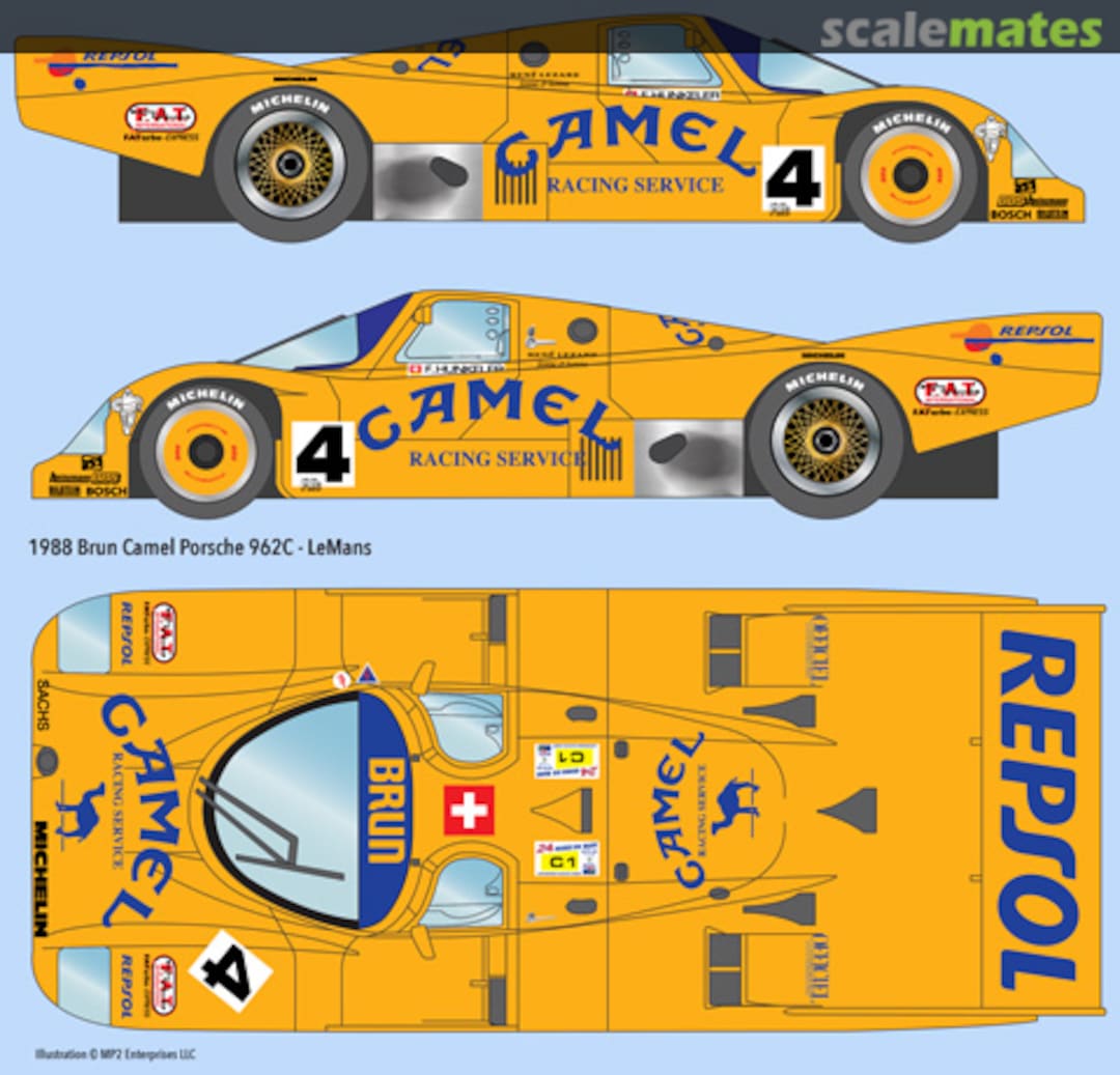 Boxart Porsche 962 C #117 "CAMEL"  Indycals