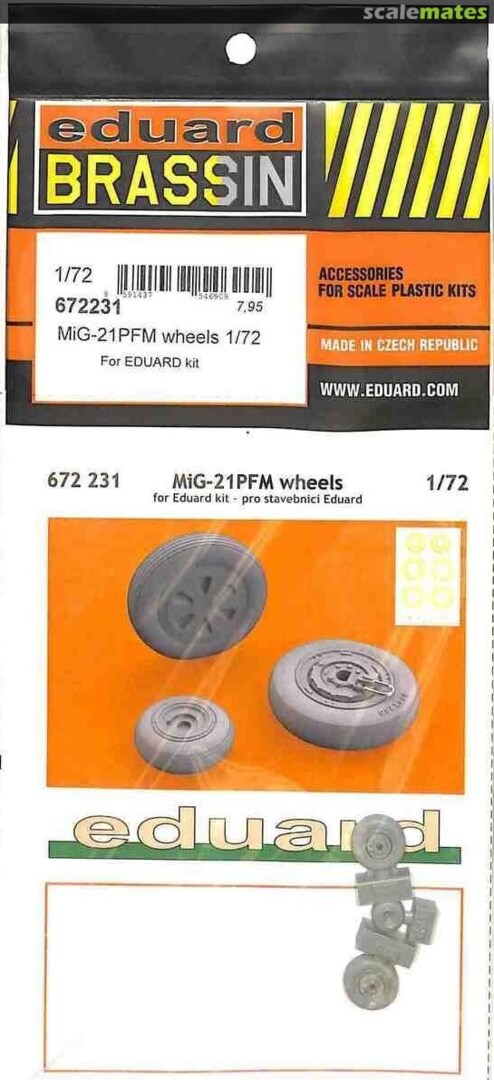 Boxart MiG-21PFM wheels EDUARD 672231 Eduard