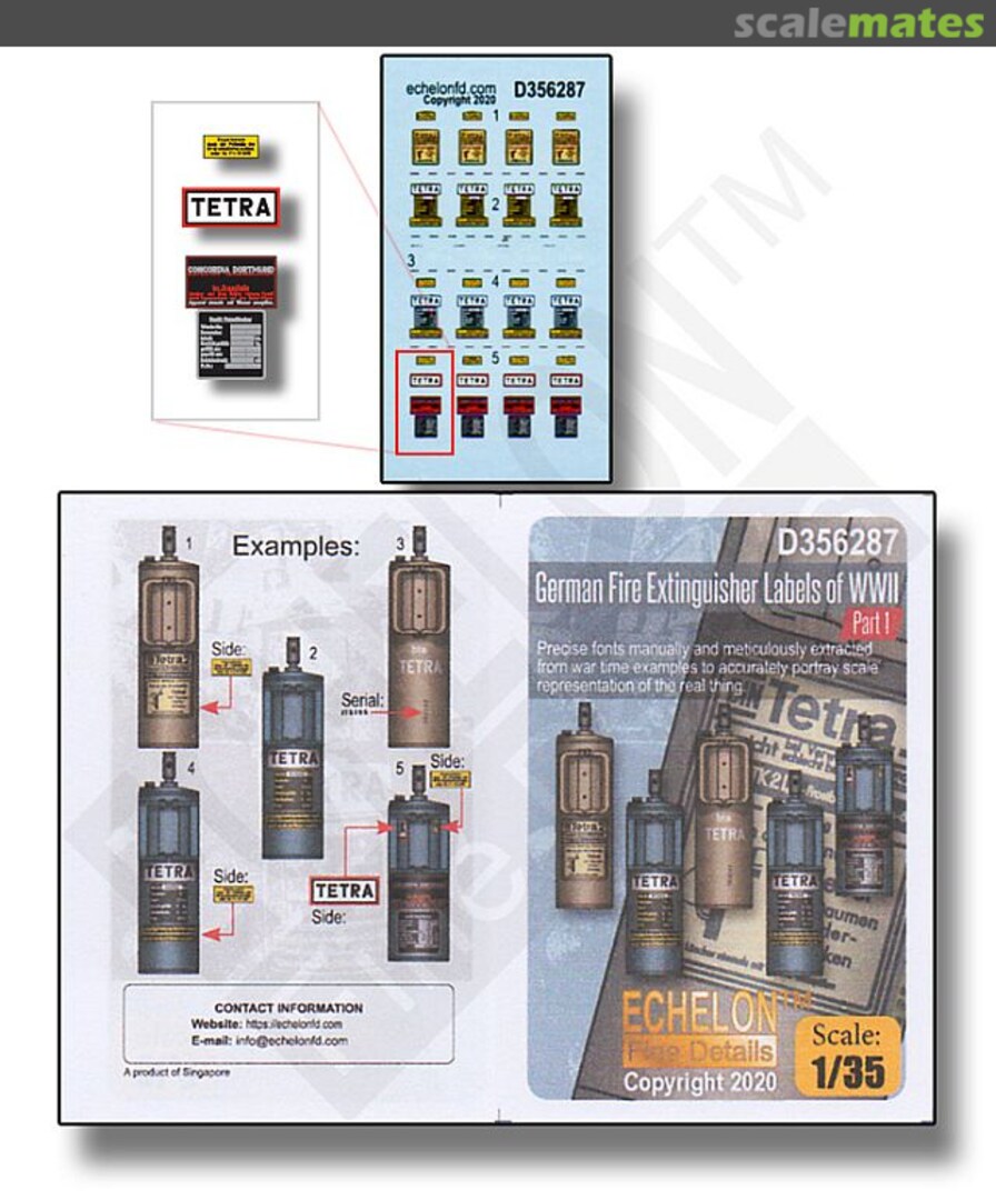 Boxart Fire Extinguisher Labels of WWII (Part 1) D356287 Echelon Fine Details