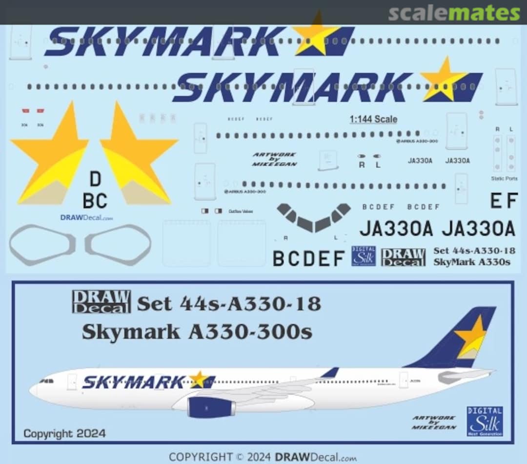 Boxart Skymark A330-300s 44-A330-18 Draw Decal