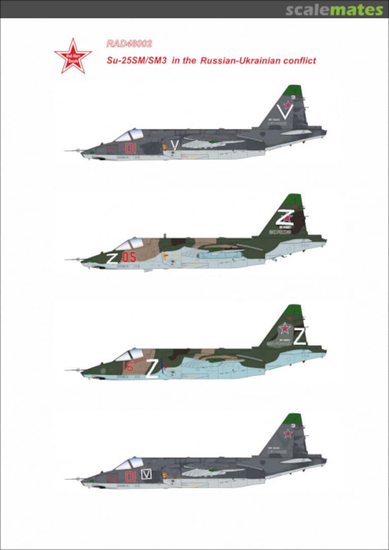 Boxart Su-25SM/SM3 in the Russian-Ukrainian conflict RAD48002 RAD Decals