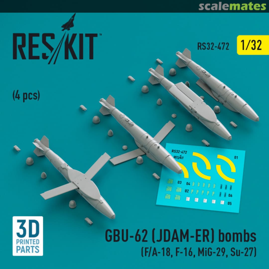 Boxart GBU-62 (JDAM-ER) bombs (4 pcs) RS32-0472 ResKit