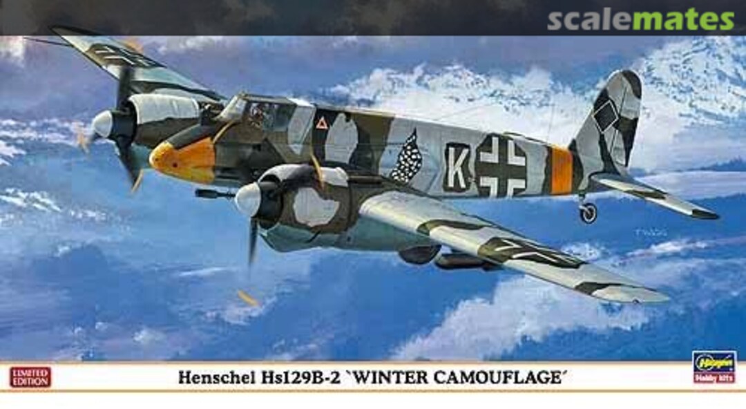 Boxart Henschel Hs129B-2 `Winter Camouflage´ 07310 Hasegawa