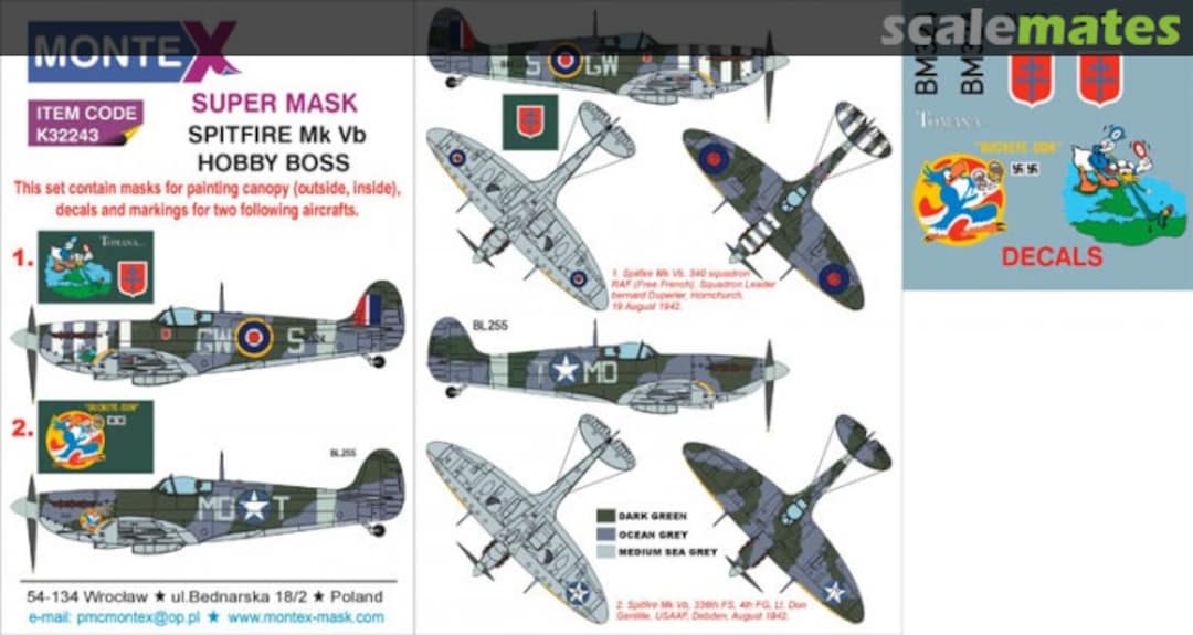 Boxart Spitfire Mk Vb "RAF & USAAF" K32243 Montex