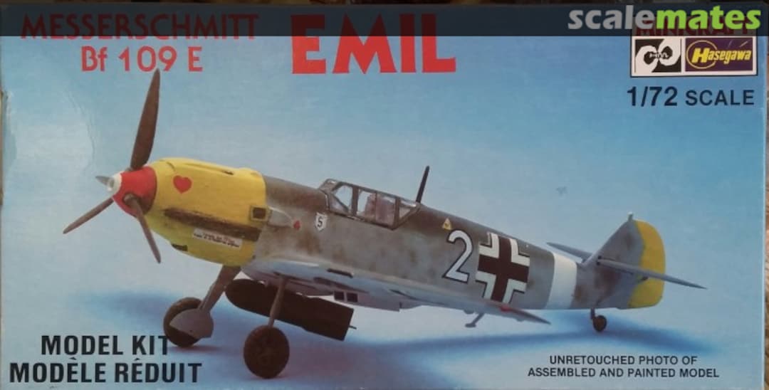 Boxart Messerschmitt Bf 109E Emil 1107 Minicraft Hasegawa