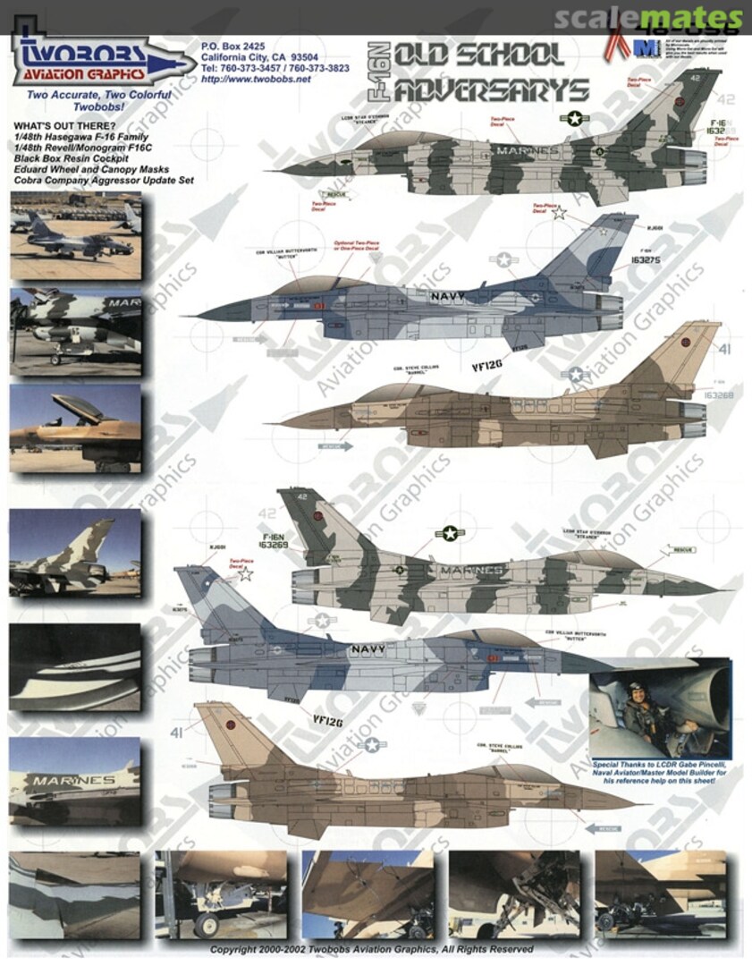 Boxart F-16N Old School Adversarys 48-038 TwoBobs Aviation Graphics