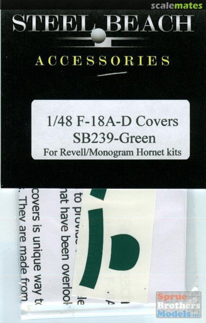 Boxart F-18A F-18B F-18C F-18D Hornet Green FOD Covers 49039 Steel Beach