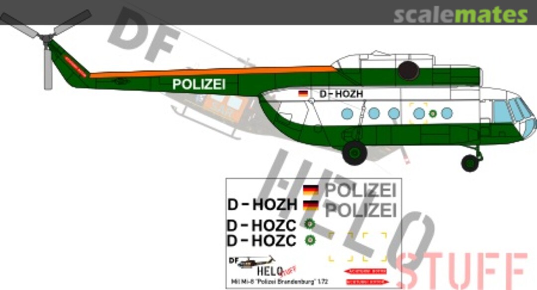 Boxart Mil Mi-8 "Polizei Brandenburg" DF1372 DF HeloStuff