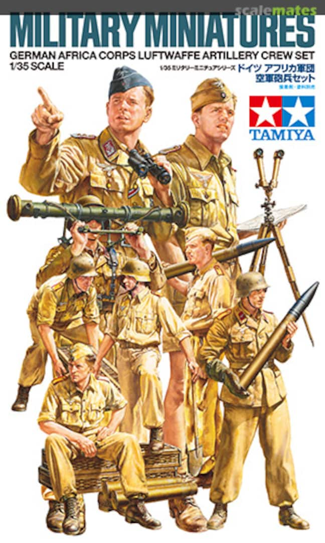 Boxart Africa Corps Luftwaffe Artillery Crew Set 35343 Tamiya