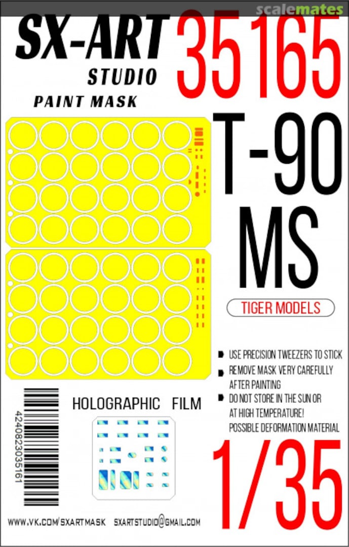 Boxart T-90MS masks 35165 SX-Art