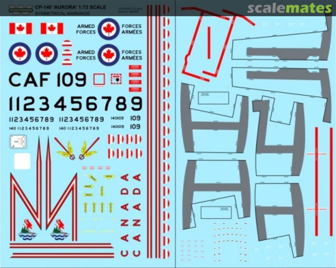 Boxart CP-140 Symmetrical Era Markings 004-72 Canuck Model Products