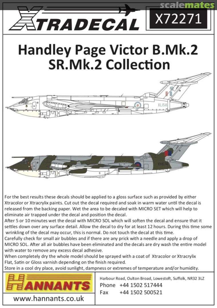 Boxart Handley Page Victor B.Mk.2 X72271 Xtradecal