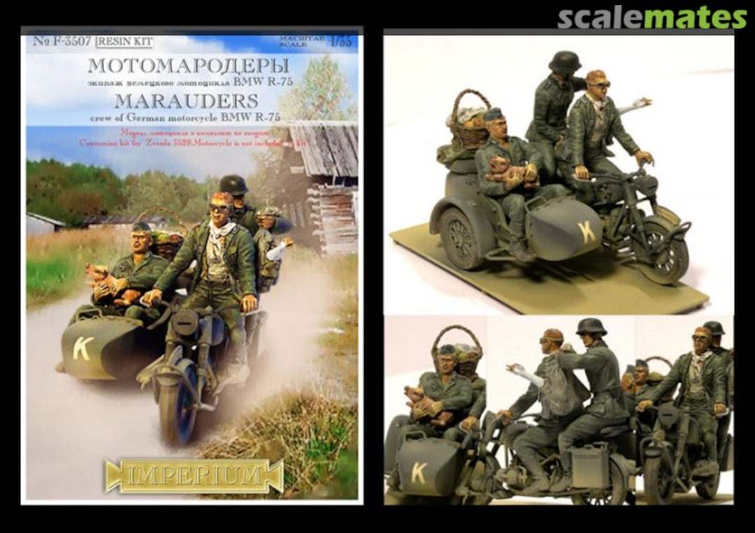 Boxart Marauders ~ Crew of german motorcycle BMW R-75 F-3507 Imperium