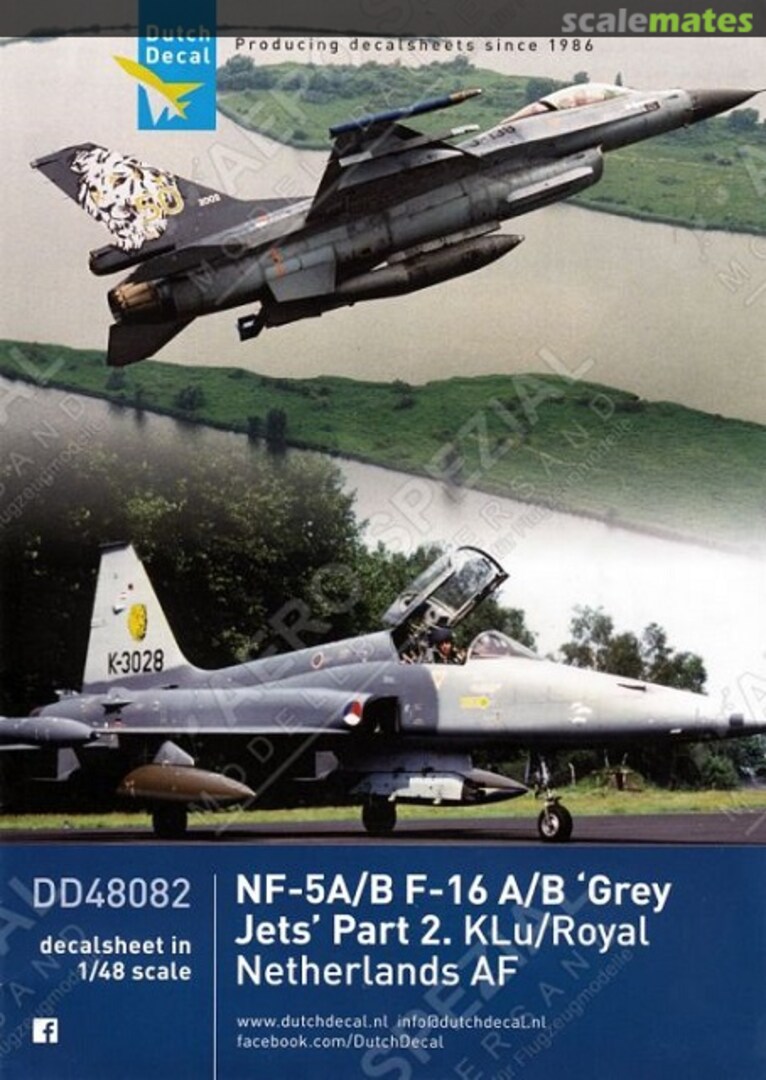 Boxart NF-5A/B & F-16A/B 'Grey Jets' Part 2 DD48082 Dutch Decal