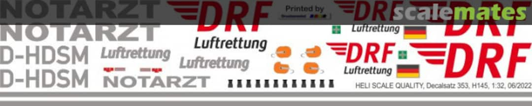 Boxart H145 / EC 145T2 - DRF - D-HDSM Decal 353 Heli Scale Quality