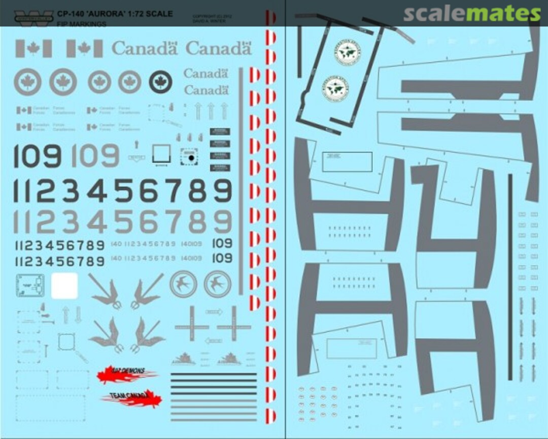 Boxart CP-140 FIP Era Markings 006-72 Canuck Model Products