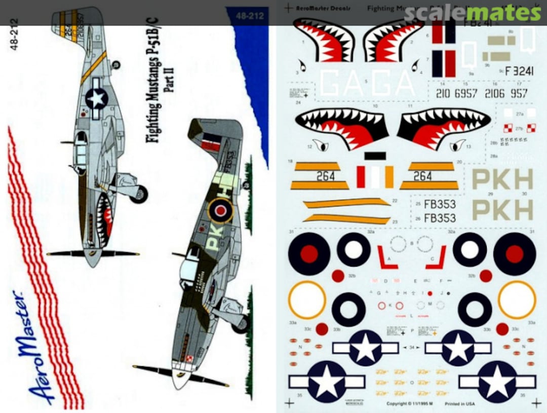 Boxart Fighting Mustangs P-51B/C 48-212 AeroMaster