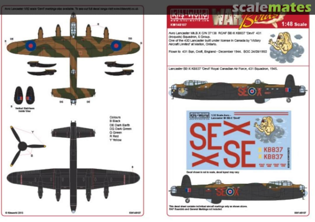 Boxart Avro Lancaster B.X KW148107 Kits-World