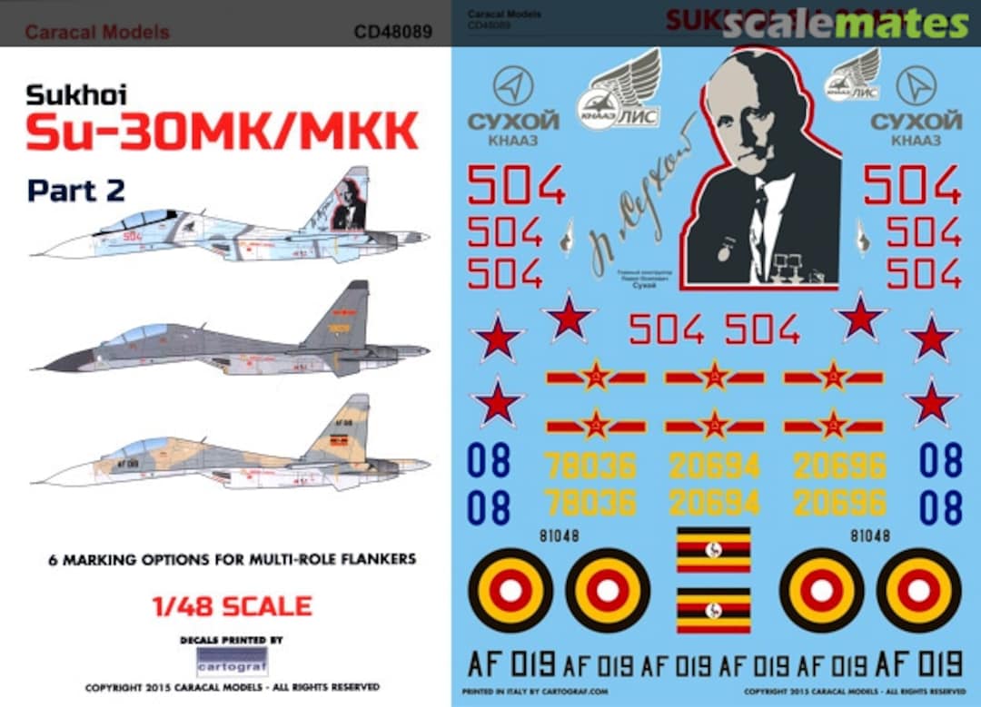 Boxart Sukhoi Su-30MK/MKK CD48089 Caracal Models