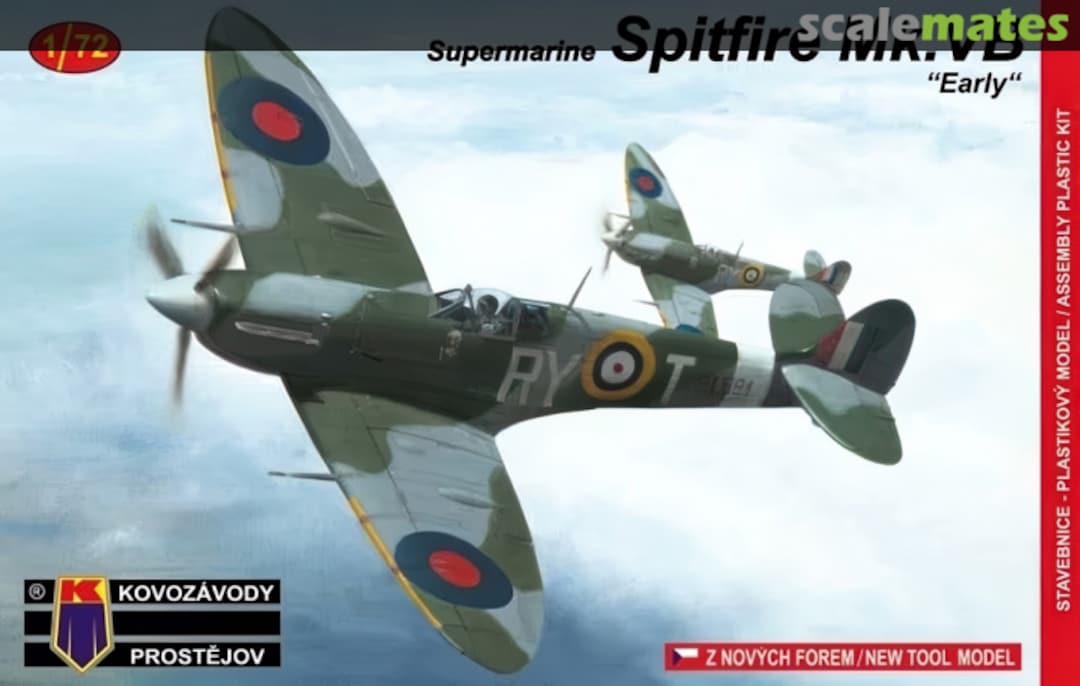 Boxart Supermarine Spitfire Mk.Vb KPM0058 Kovozávody Prostějov