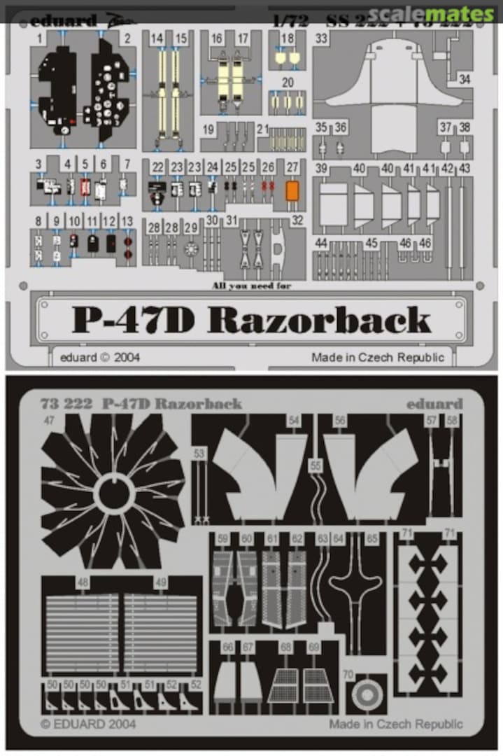 Boxart P-47D-20 Thunderbolt "Razorback" 73222 Eduard