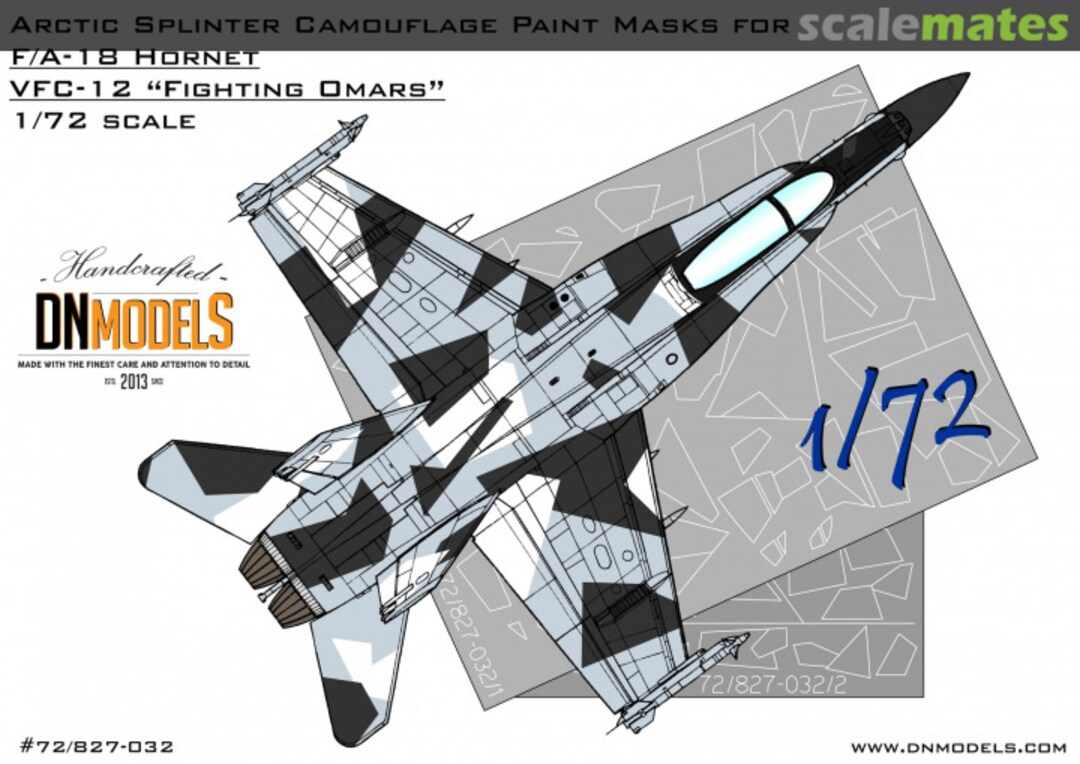 Boxart F/A-18 Hornet Aggressor Arctic Splinter Camo Paint Masks 72/827-032 DN Models