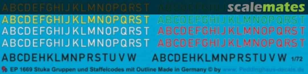 Boxart Stuka Gruppencodes mit Outline EP 1669 Peddinghaus-Decals