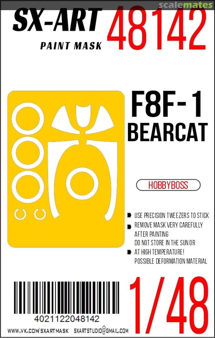 Boxart F8F-1 Bearcat masks 48142 SX-Art