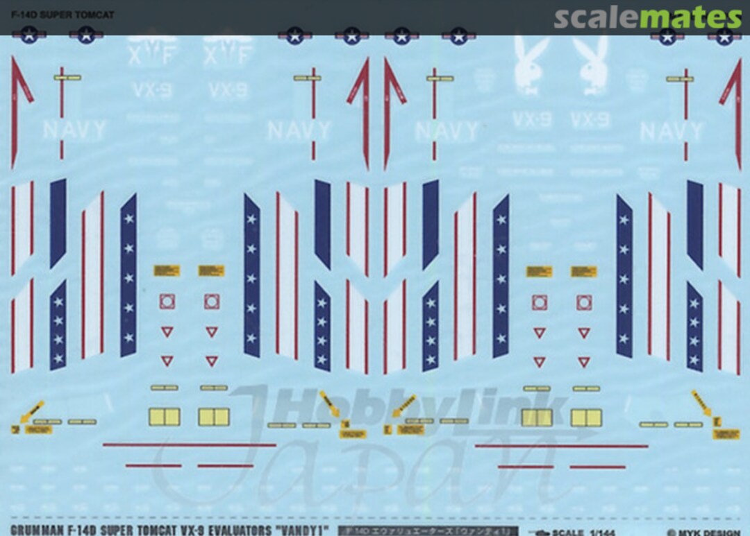 Boxart F-14D Evaluators Vandy 1 Decal A-129 MYK Design