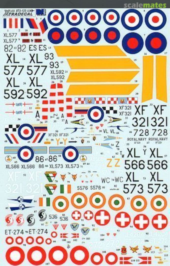 Boxart Hawker Hunter T.7 Two-Seaters X72-123 Xtradecal