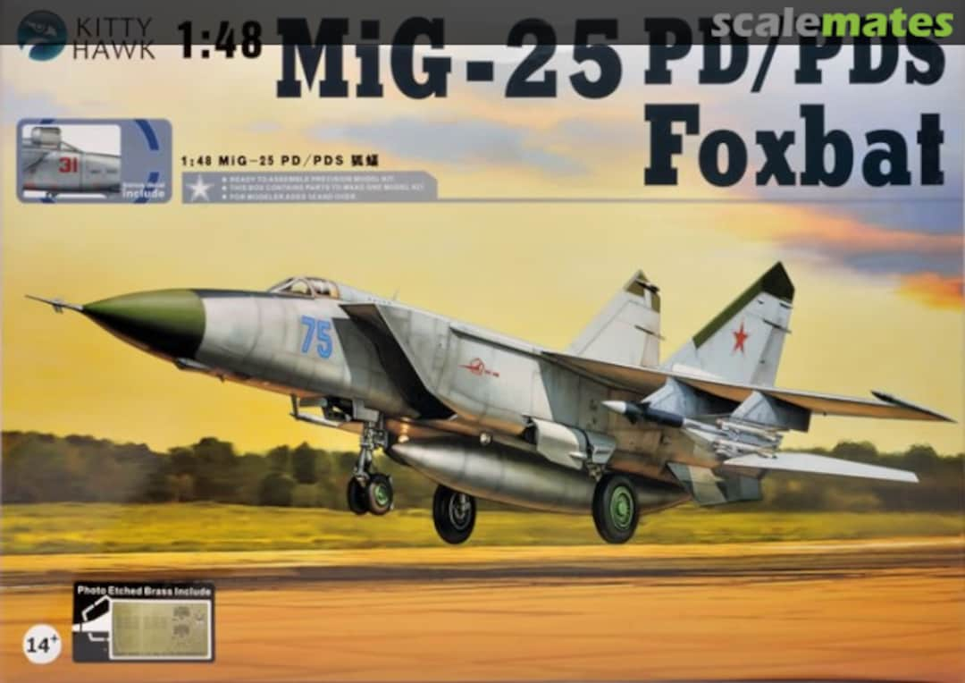 Boxart MiG-25 PD/PDS Foxbat KH80119 Kitty Hawk