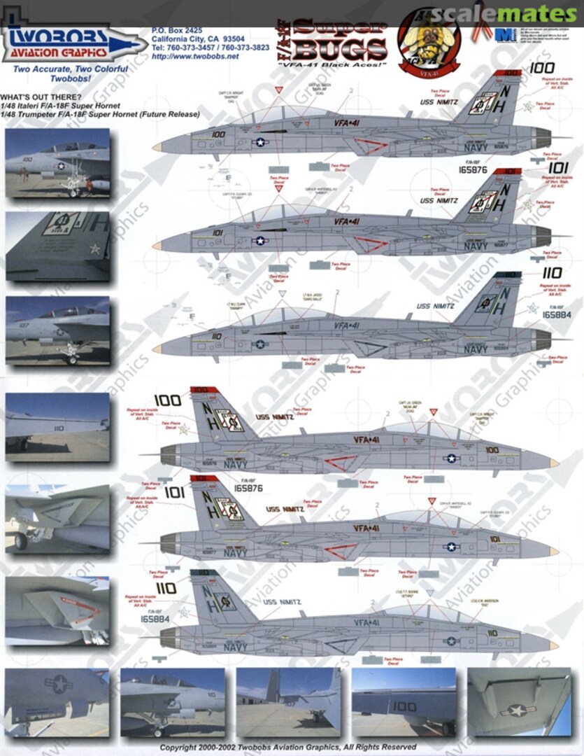 Boxart F/A-18F Super Bugs 48-041 TwoBobs Aviation Graphics