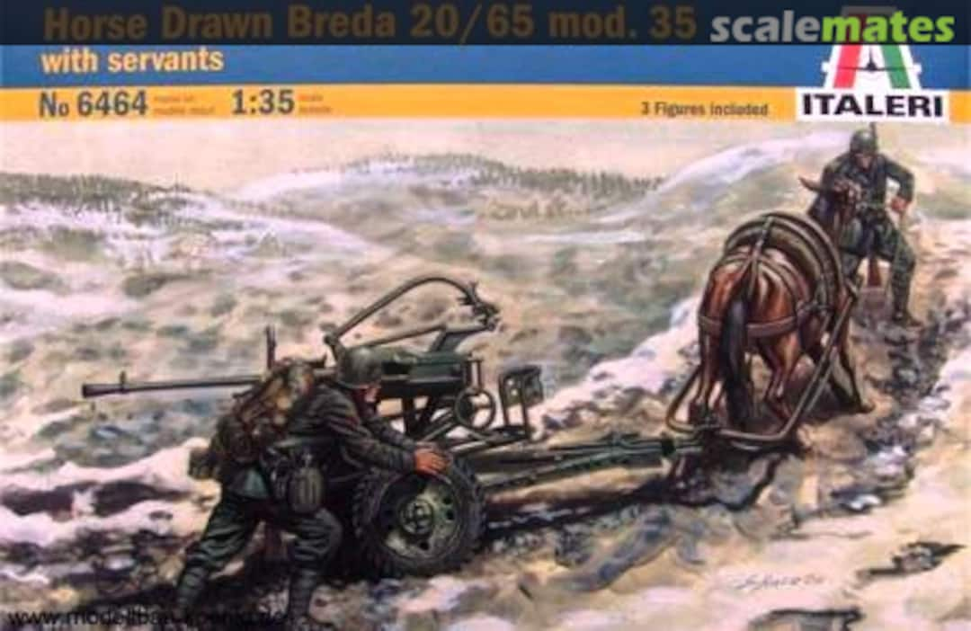 Boxart Horse Drawn Breda 20/65 mod.35 6464 Italeri