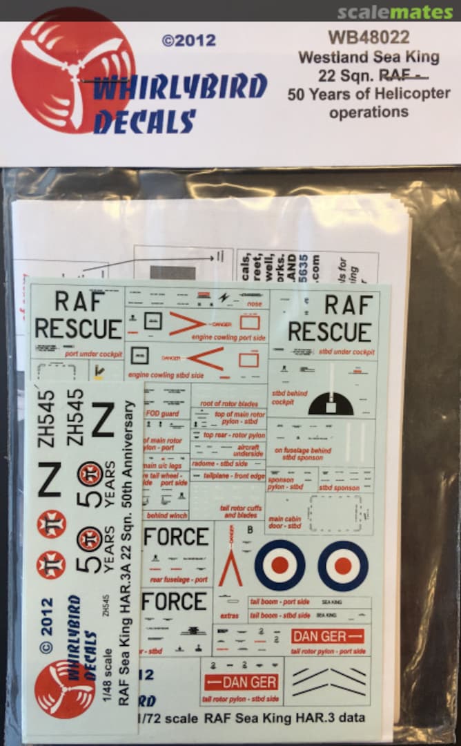 Boxart Westland Sea King 22 Sqn. RAF WB48022 Whirlybird