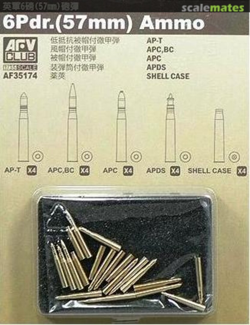 Boxart 6Pdr.(57mm) Ammo AF35174 AFV Club